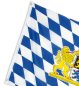 Preview: Bayern Fahne Blau-Weiß mit Bayern-Wappen, Deko für Volksfest Party groß oder klein