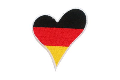 Bügelbild "Fan" Deutschland Fanartikel schwarz-rot-gold WM/EM