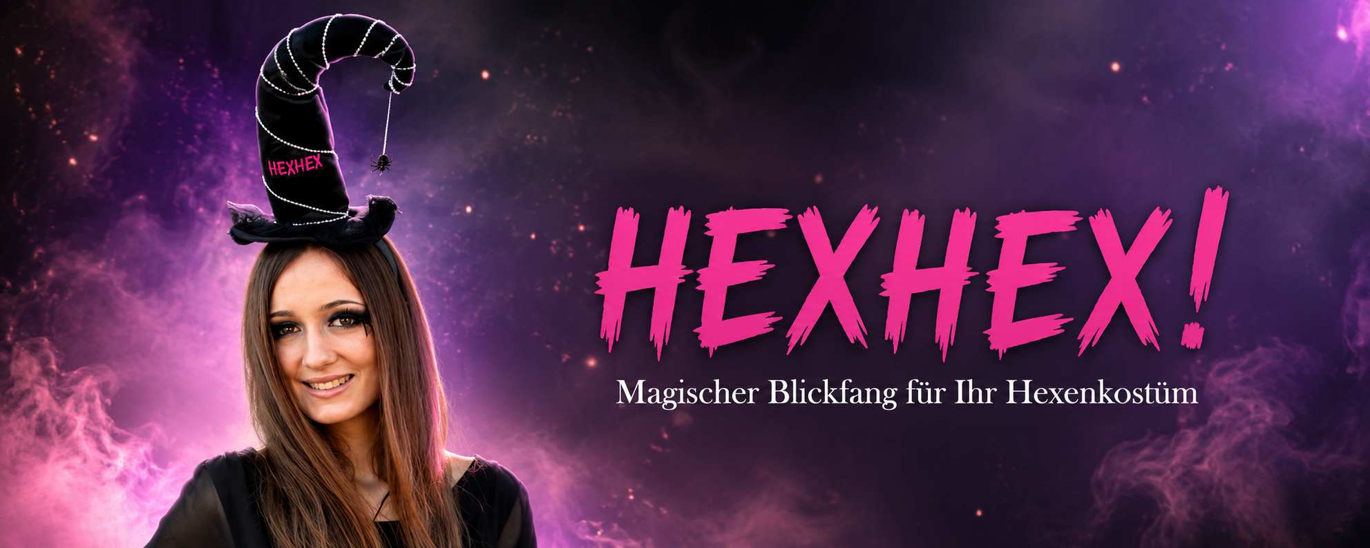Haarreif-Hexenhut HEXHEX mit Perlen und Spinne
