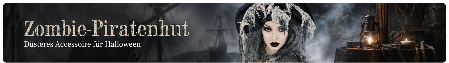 Zombie-Piratenhut als Halloween-Accessoire