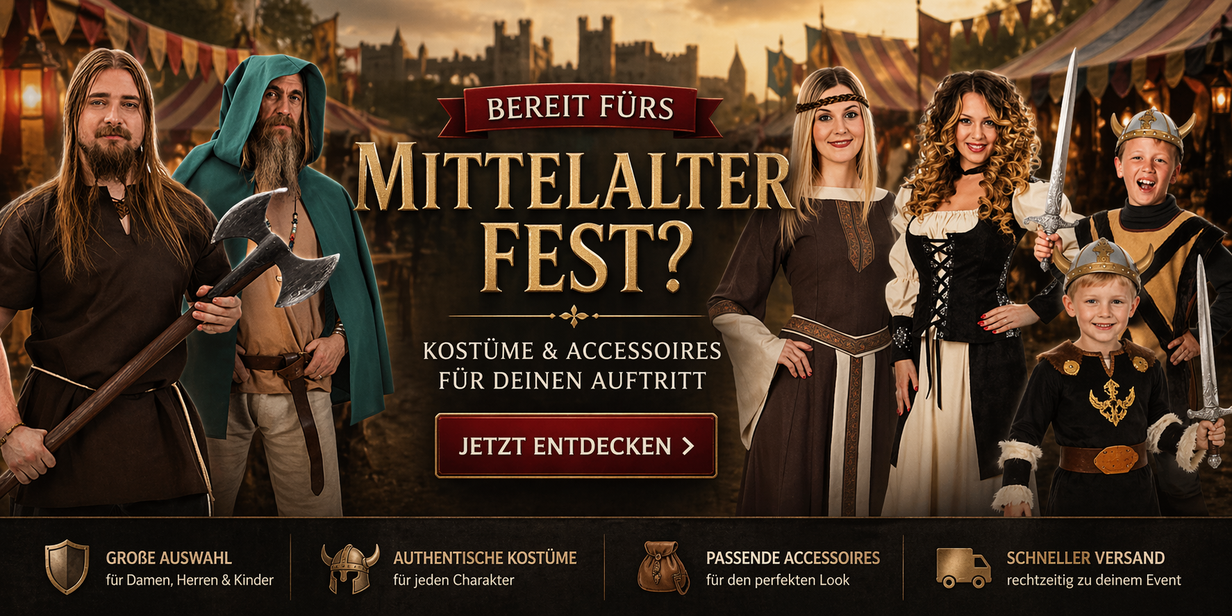 Mittelalter Kostüme und Zubehör