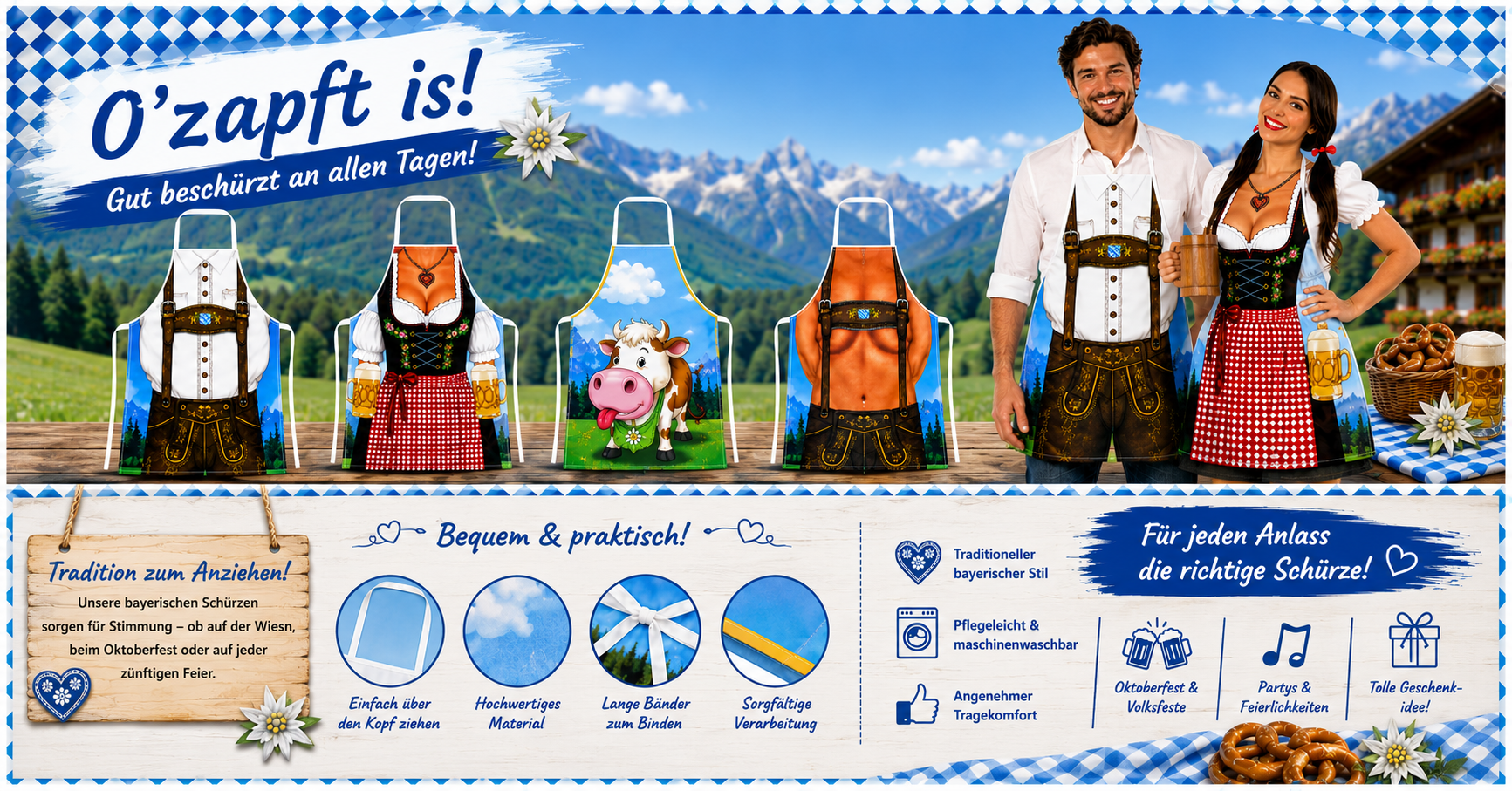 Ideal zum Grillen, Kochen und Feiern