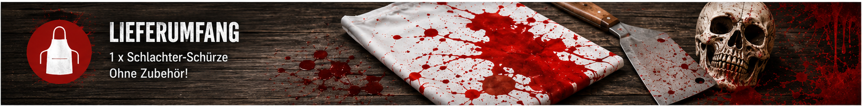 Produktdetails zur Horror Schlachter Schürze für Erwachsene