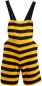 Preview: Kostüm Set Hummel Biene Latzhose und Turnbeutel Hummelkostüm Bienenkostüm Damenkostüm