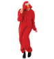Preview: Erwachsenenkostüm Kuschelmonster Overall in rot mit Kapuze Onesie