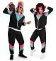 Preview: Outfit 80er Jahre Retro Proll Trainingsanzug, schwarz Damen/Herren Sportanzug für Mottopartys & Bad Taste Events