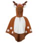 Preview: Kostüm Outfit Cape Rehlein Rentier Umhang Waldtier mit Kapuze und Ohren und Geweih für Kinder