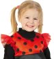 Preview: Kinderkostüm Kleid Käferchen schwarz/rot mit schwarzen Pünktchen Marienkäfer Glückskäfer Gr 86 - 104