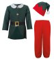 Preview: Kinder Elf Kostüm Set - Weihnachtskostüm mit Mütze, Jacke, Gürtel und Hose für Weihnachten, Festtagsfotos und Theateraufführungen, Verkleidung, weiches Fleece