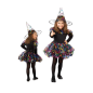 Preview: Funkelhexe 2-tlg. Hexenkostüm Hexenkleid und Hexenhut Halloween Tüllrock