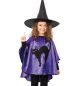 Preview: Kostüm Umhang mit schwarzer Katze – lila Cape für Mädchen – Verkleidung für Halloween, Fasching & Karneval