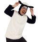 Preview: Kostüm "Schaf" Oberteil mit Kapuze Schafohren Weiß Schwarz Farm Tierisch Karneval Fasching mottoparty Gr M, XL