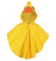 Preview: Kinder Kostüm Ente – gelber Fleece Poncho mit Kapuze – Enten Cape für Karneval, Fasching & Mottopartys