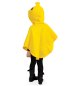 Preview: Kinder Kostüm Ente – gelber Fleece Poncho mit Kapuze – Enten Cape für Karneval, Fasching & Mottopartys