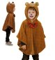 Preview: Kinder Bärenkostüm Poncho mit Kapuze – Tierkostüm für Fasching & Karneval – Größe 98 & 104/116