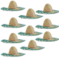 Preview: sombrero_stroh_bunt_gruen