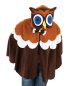 Preview: Eulen Poncho – Eule, Uhu, Weicher Fleece-Umhang mit Kapuze für Erwachsene, Einheitsgröße