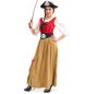 Preview: Damenkostüm Piratin Kleid mit Gürtel Seeräuber Freibeuter