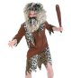 Preview: Unisex-Kostüm Steinzeit in Braun mit Leopardenmuster