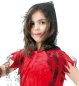 Preview: Kinderkostüm Satansbraut, Kleid mit Kapuze, Karneval, Fasching, Mottoparty, Gr. 128-140