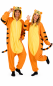 Preview: Ganzkörperkostüm "Tiger", Overall mit Kapuze, Jumpsuit, Orange, Tierkostüm | Pyjamaparty