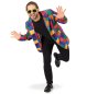 Preview: Kostüm Sakko Herren Bunt Baustein Muster Outfit Jackett Fasching Mehrfarbig Blazer