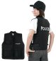 Preview: Kinderweste POLICE, Sicherheitsweste Polizei, Spiel-Weste, Fastnachts-Kostüm-Kinder, schwarze Weste, weiße Schrift, Verkleidung