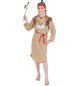 Preview: Kinderkostüm Wilde Rose Indianerin 2-teilig Kleid in beige mit Gürtel in rot Ureinwohner Amerika Rothaut