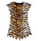 Preview: Kinderkostüm Tiger Kleid in braun-weiß mit Tigermuster
