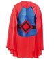 Preview: Kinderkostüm Super Hero Umhang Brustpanzer Maske Superheld Blau Rot Gr 104/116 - 128/140