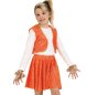 Preview: Kinderkostüm "Roxy Orange", Zweiteiliges Outfit mit Glitzerpunkten, Kinderstar, Showgirl
