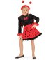 Preview: Kinderkostüm Marienkäfer Kleid mit Flügeln in schwarz-rot Glückskäfer Samtoptik