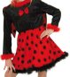 Preview: Kinderkostüm Marienkäfer Kleid mit Flügeln in schwarz-rot Glückskäfer Samtoptik