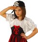 Preview: Kinderkostüm Piratin Kleid in rot-schwarz Freibeuterin Seeräuberin