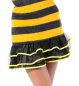 Preview: Damenkostüm Biene Kleid in gelb-schwarz gestreift mit Rüschen Bienchen