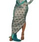 Preview: Damenkostüm Meerjungfrau Kleid mit Hut und Armstulpen Mermaid Nymphe