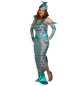 Preview: Damenkostüm Meerjungfrau Kleid mit Hut und Armstulpen Mermaid Nymphe