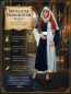 Preview: Mittelalter Damenkostüm  – Burgfräulein Kleid Blau mit Gürtel & Kopfband – Langes Ritterkostüm für Karneval, LARP & Events