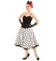 Preview: rockabilly kleid schwarz weiss gepunktet