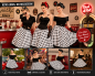Preview: Rockabilly Rock 50er Jahre Schwarz Weiß| Vintage Tellerrock im Rock'n'Roll Stil mit klassischem Polka-Dot-Muster