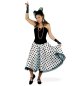 Preview: rockabilly kleid schwarz weiss gepunktet