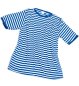 Preview: Kurzarm "Ringel-Shirt" blau/weiß, Fasching, Karneval, Mottoparty