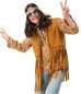 Preview: Hippie Weste in braun für Erwachsene mit Fransen 60er/70er Jahre Verkleidung Flower-Power Unisex