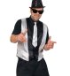 Preview: Weste Chic Silber, ärmellose Paillettenweste für Männer