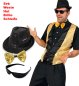 Preview: KOSTÜM - SET, für Herren, Pailletten - Set, 4 tlg. Weste, Hut, Brille & Schleife, perfekt ausgestattet für die nächste Karnevalsparty