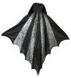 Preview: Umhang Fledermaus Grau Schwarz Cape Bat Umhang mit Stehkragen Verkleidung für viele Gelegenheiten