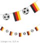 Preview: Fan Girlande - 2,50 Meter lang Fußball Deutschland Dekoration in Schwarz, Rot und Gold für Fußballpartys, Events und Spiele