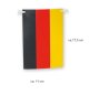 Preview: Fan Girlande - 2,50 Meter lang Fußball Deutschland Dekoration in Schwarz, Rot und Gold für Fußballpartys, Events und Spiele