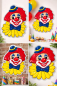 Preview: Wand-Deko Clown Wandbild Party Fasching Karneval 3D ca. 30 cm hoch