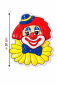 Preview: Wand-Deko Clown Wandbild Party Fasching Karneval 3D ca. 30 cm hoch